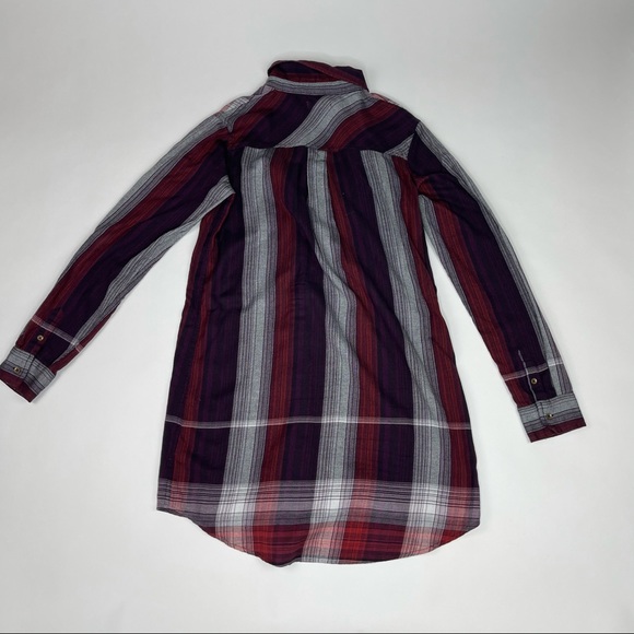 Volcom Purple Plaid Button Down Dress Size M. M - Picture 9 of 11